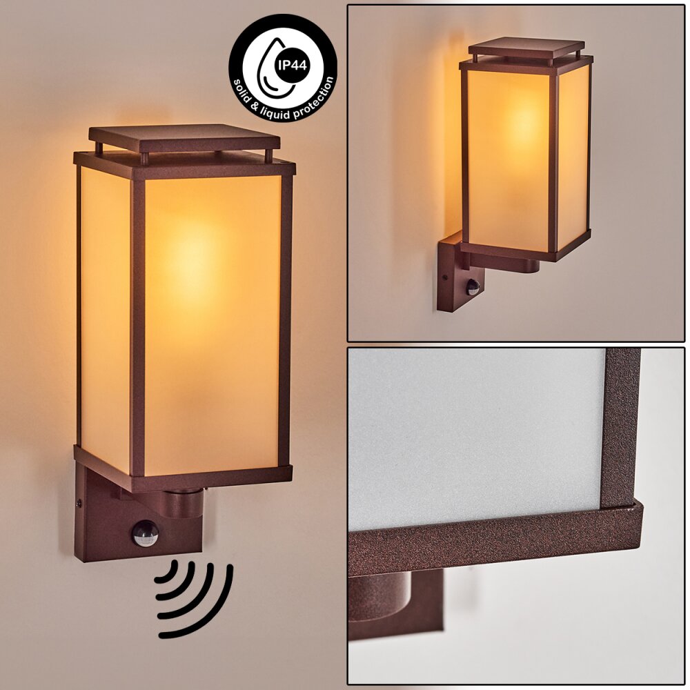 Cadafaes Aplique de exterior Color óxido, 1 luz, Sensor de movimiento main product photo
