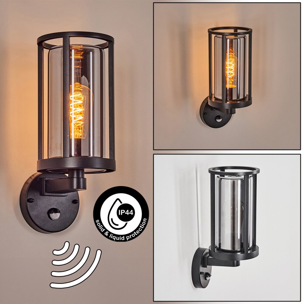Martinha Aplique de exterior Negro, 1 luz, Sensor de movimiento main product photo