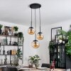 Gastor Lámparas suspendidas, Luminarias esféricas 30 cm Colores ámbar, 3 luces