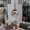 Gastor Lámparas suspendidas, Luminarias esféricas Cromo, Transparente, Ahumado, 1 luz