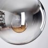 Gastor Lámparas suspendidas, Luminarias esféricas Cromo, Transparente, Ahumado, 1 luz