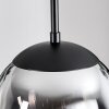 Gastor Lámparas suspendidas, Luminarias esféricas Cromo, Transparente, Ahumado, 1 luz