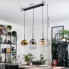 Gastor Lámparas suspendidas, Luminarias esféricas dorado, Transparente, Ahumado, 3 luces