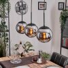 Gastor Lámparas suspendidas, Luminarias esféricas Cromo, Ahumado, 3 luces