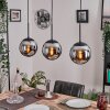 Gastor Lámparas suspendidas, Luminarias esféricas Cromo, Ahumado, 3 luces