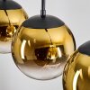 Gastor Lámparas suspendidas, Luminarias esféricas dorado, Transparente, 3 luces