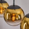 Gastor Lámparas suspendidas, Luminarias esféricas dorado, Transparente, 3 luces