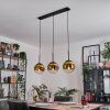 Gastor Lámparas suspendidas, Luminarias esféricas dorado, Transparente, 3 luces