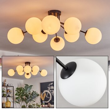Gastor Plafones, Luminarias esféricas 87 cm Blanca, 8 luces