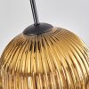 Koyoto Lámparas suspendidas, Luminarias esféricas 35 cm dorado, Transparente, 4 luces