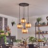 Koyoto Lámparas suspendidas, Luminarias esféricas 35 cm Colores ámbar, 4 luces