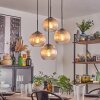 Koyoto Lámparas suspendidas, Luminarias esféricas 35 cm Colores ámbar, Transparente, 4 luces
