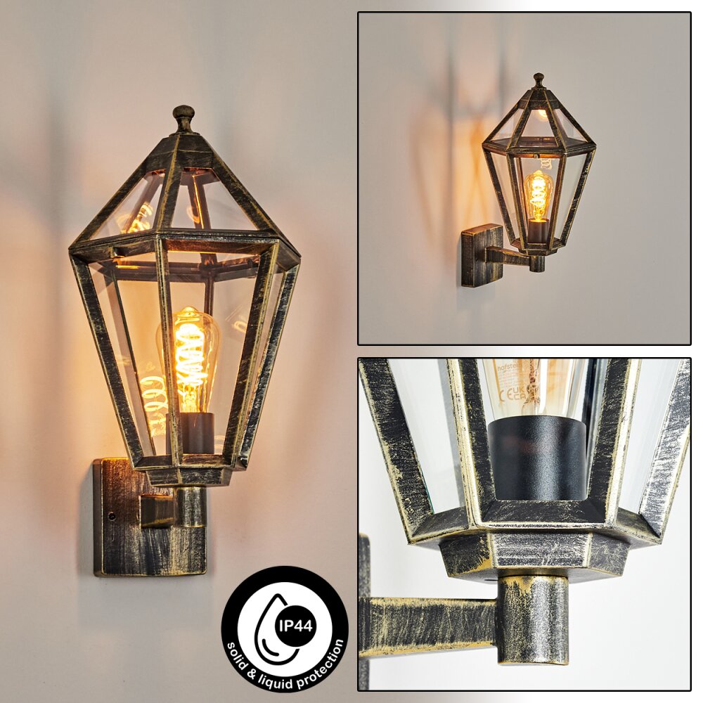 Falfosa Aplique de exterior dorado, Negro, 1 luz main product photo