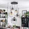 Gastor Lámparas suspendidas, Luminarias esféricas 45 cm Negro, 5 luces