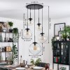 Gastor Lámparas suspendidas, Luminarias esféricas 45 cm Negro, 5 luces