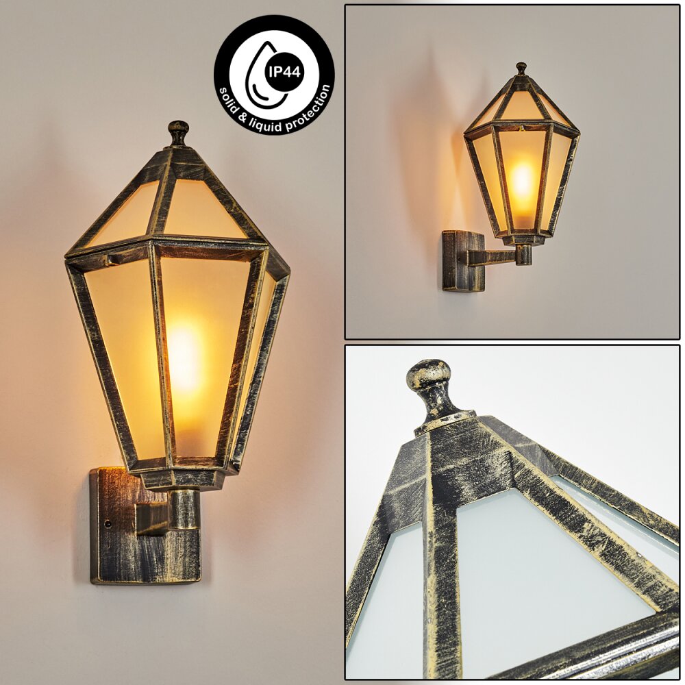Falfosa Aplique de exterior dorado, Negro, 1 luz main product photo