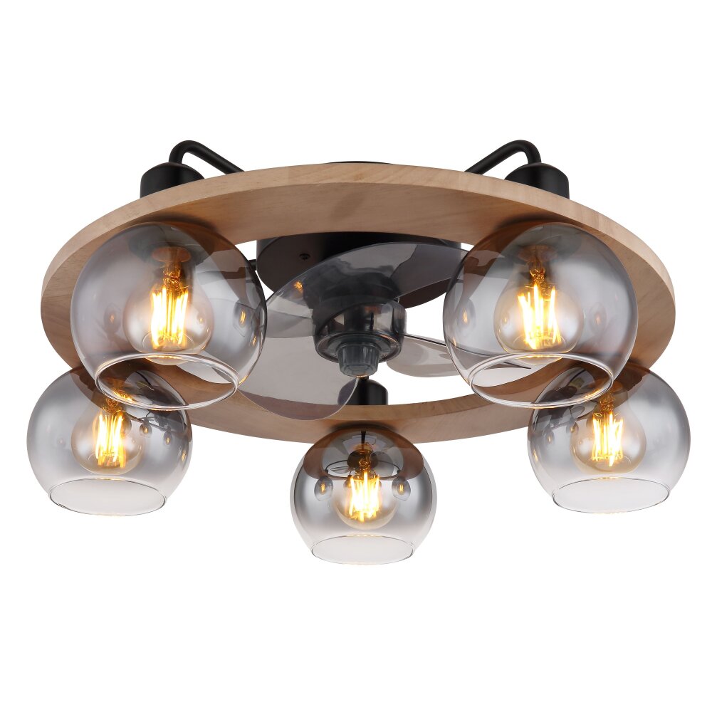 Lámparas Globo Lighting LAMOTTA Negro, 5 luces, Mando a distancia main product photo