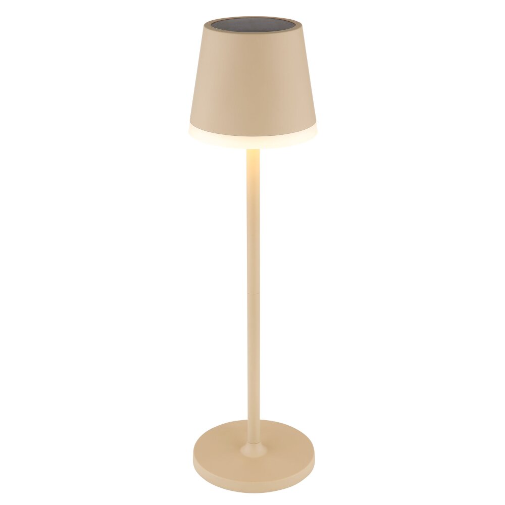 Lámparas Globo Lighting Lámpara de mesa de exterior, Lámparas solares LED Color arena, Blanca, 1 luz main product photo