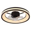 Lámparas Globo Lighting Gatian lámpara ventilador de techo LED Negro, 1 luz, Mando a distancia
