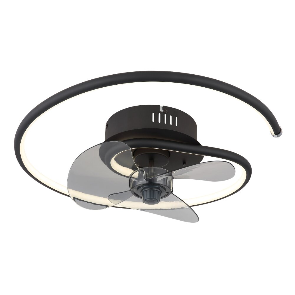 Lámparas Globo Lighting Koren lámpara ventilador de techo LED Negro, 1 luz, Mando a distancia main product photo