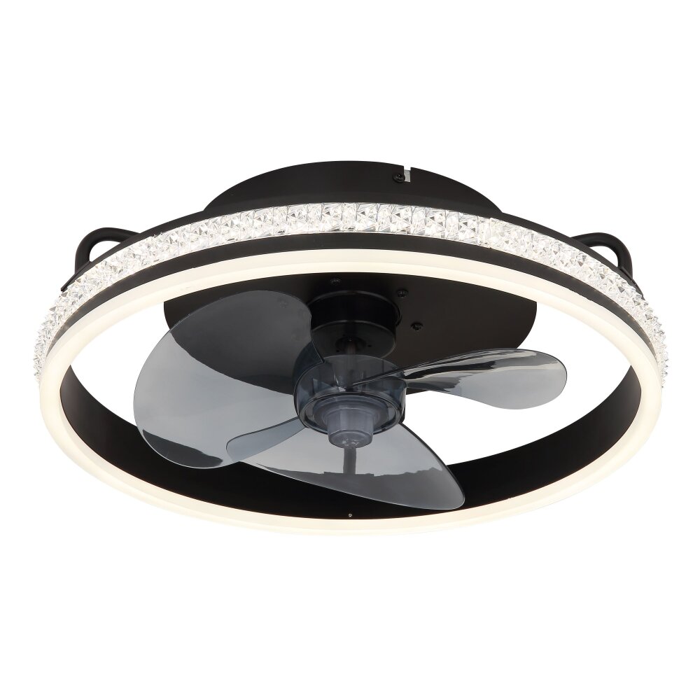 Lámparas Globo Lighting Cataleya lámpara ventilador de techo LED Negro, 1 luz, Mando a distancia main product photo