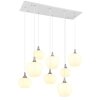 Lámparas Globo Lighting Maxy Lámparas suspendidas Cromo, Blanca, 8 luces