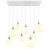 Lámparas Globo Lighting Maxy Lámparas suspendidas Cromo, Blanca, 8 luces