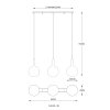 Lámparas Globo Lighting Marinella Lámparas suspendidas Negro, 3 luces