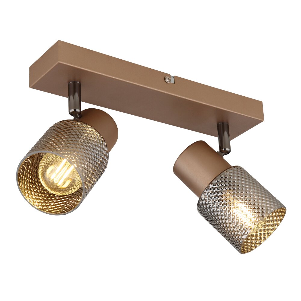 Lámparas Globo Lighting Satella Plafones, Spot techo, Apliques, Spot de pared Marrón, Cromo, Negro, 2 luces main product photo