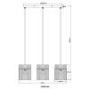 Lámparas Globo Lighting Gorley Lámparas suspendidas Negro, 3 luces