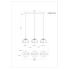 Lámparas Globo Lighting Jella Lámparas suspendidas Negro, 3 luces