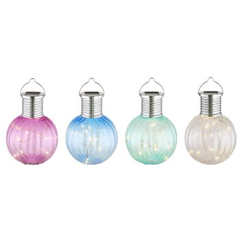 Lámparas Globo Lighting Solar Lámparas solares LED Cromo, Plata, 12 luces
