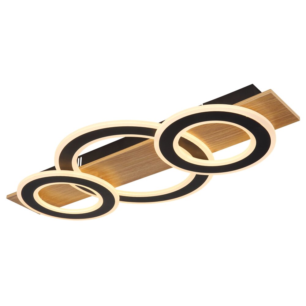 Lámparas Globo Lighting Jayden Plafones LED Madera oscura, Crudo, 1 luz main product photo