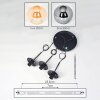 Gastor Lámparas suspendidas, Luminarias esféricas Colores ámbar, Ahumado, 3 luces