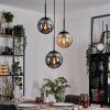 Gastor Lámparas suspendidas, Luminarias esféricas Colores ámbar, Ahumado, 3 luces