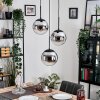 Gastor Lámparas suspendidas, Luminarias esféricas Cromo, Ahumado, 3 luces