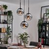Gastor Lámparas suspendidas, Luminarias esféricas Cromo, Ahumado, 3 luces