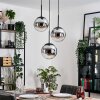 Gastor Lámparas suspendidas, Luminarias esféricas Cromo, Ahumado, 3 luces