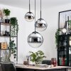 Gastor Lámparas suspendidas, Luminarias esféricas Cromo, Ahumado, 3 luces