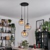 Gastor Lámparas suspendidas, Luminarias esféricas Colores ámbar, Transparente, 3 luces