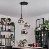 Gastor Lámparas suspendidas, Luminarias esféricas Cromo, Transparente, Ahumado, 3 luces