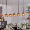Koyoto Luminarias esféricas, Lámparas colgantes Negro, 5 luces