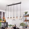 Koyoto Luminarias esféricas, Lámparas colgantes Negro, 5 luces