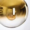 Gastor Lámparas suspendidas, Luminarias esféricas 30 cm dorado, Transparente, 3 luces