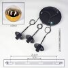 Gastor Lámparas suspendidas, Luminarias esféricas 30 cm dorado, Transparente, 3 luces