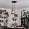 Gastor Lámparas suspendidas, Luminarias esféricas 30 cm Cromo, Ahumado, 3 luces