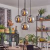 Koyoto Lámparas suspendidas, Luminarias esféricas Cromo, Ahumado, 4 luces