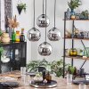 Koyoto Lámparas suspendidas, Luminarias esféricas Cromo, Ahumado, 4 luces