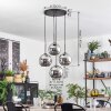 Koyoto Lámparas suspendidas, Luminarias esféricas Cromo, Ahumado, 4 luces