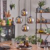 Koyoto Lámparas suspendidas, Luminarias esféricas Cromo, Ahumado, 4 luces